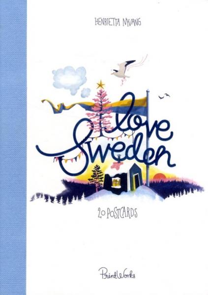 Buch Postkartenbuch I Love Sweden Postkarten Schweden 20 Karten Postcards NEU